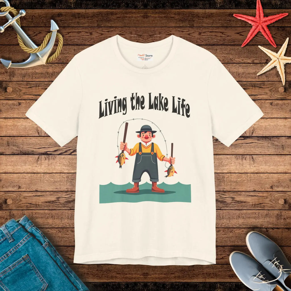 Unisex Jersey Short Sleeve Tee - Lake Life Vibes - DipaliZ