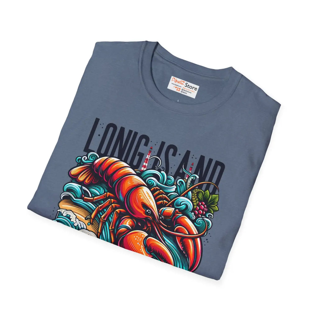 Lobster with Long Island Fisherman Tee - Unisex Comfort - DipaliZ