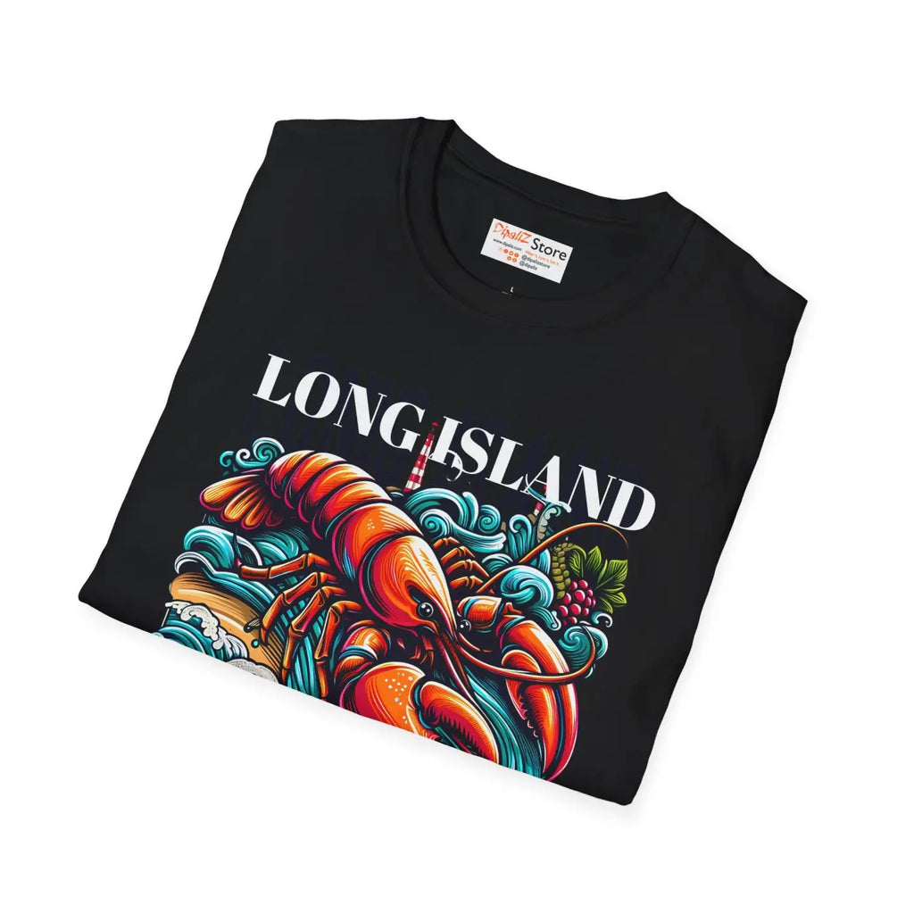 Lobster with Long Island Fisherman Tee - Unisex Comfort - DipaliZ