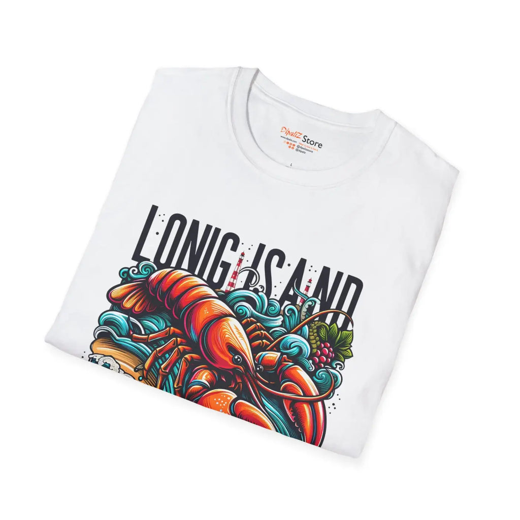 Lobster with Long Island Fisherman Tee - Unisex Comfort - DipaliZ