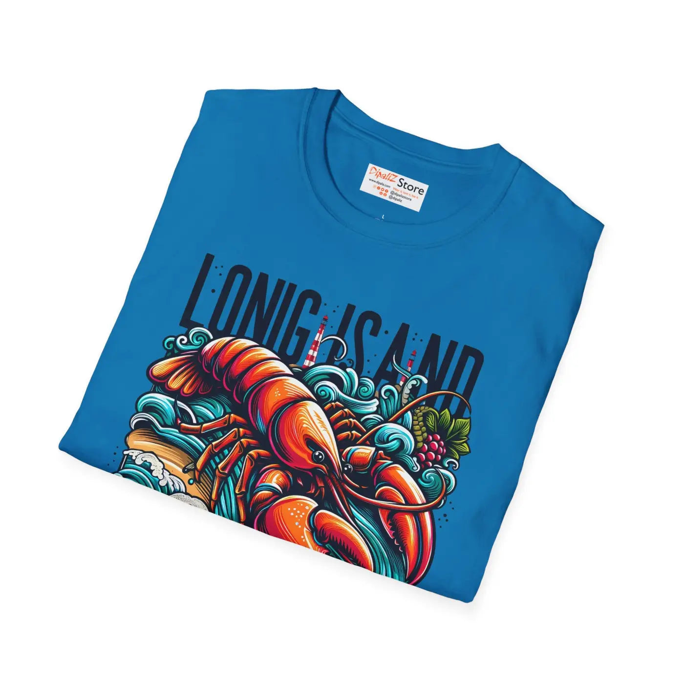 Lobster with Long Island Fisherman Tee - Unisex Comfort - DipaliZ