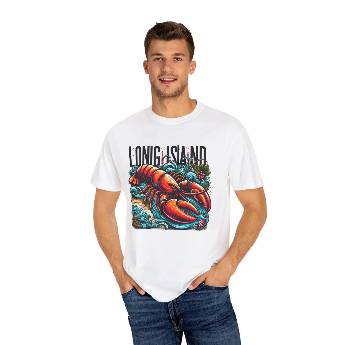 Long Island Lobster Tee - Comfort Colors Garment Dyed - DipaliZ