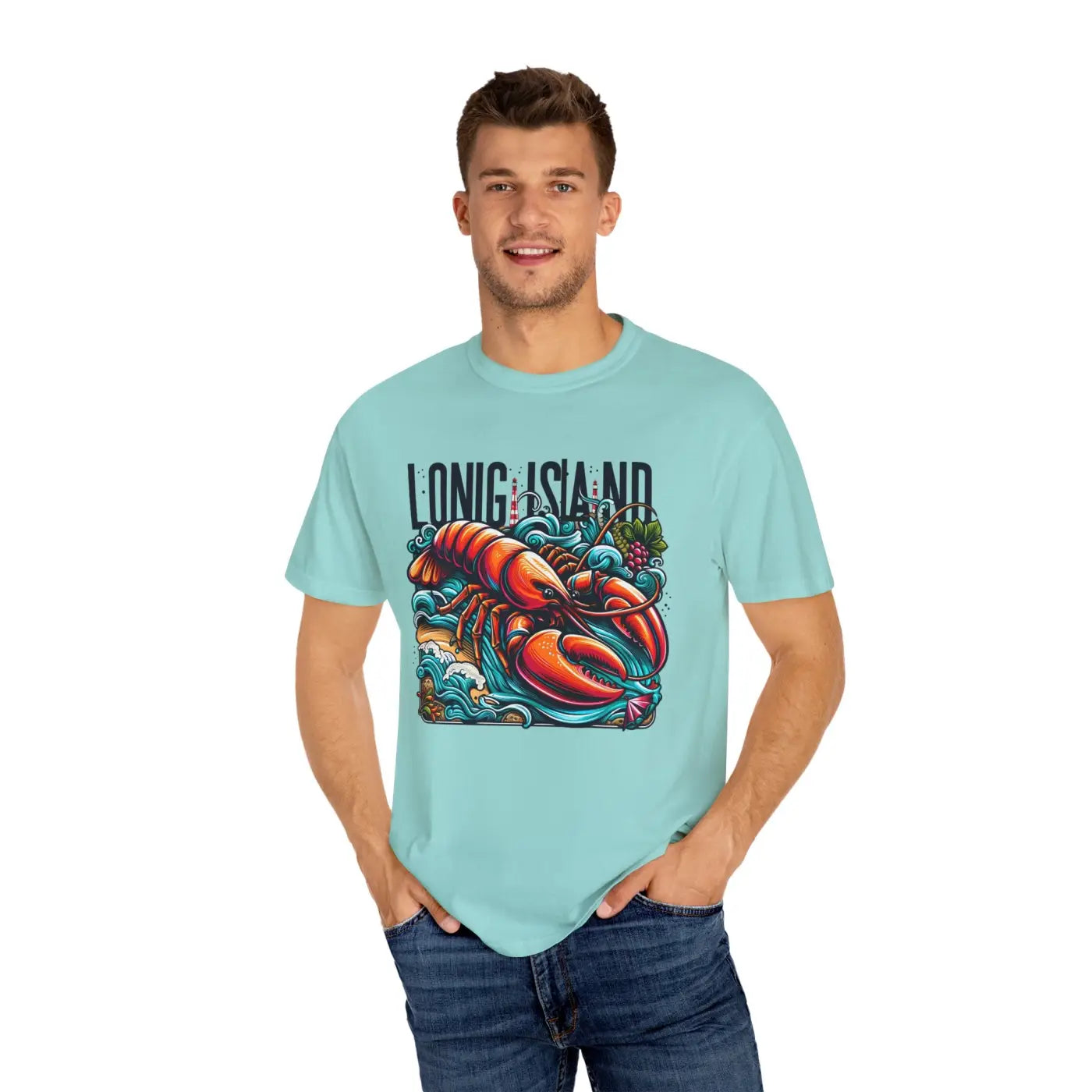 Long Island Lobster Tee - Comfort Colors Garment Dyed - DipaliZ