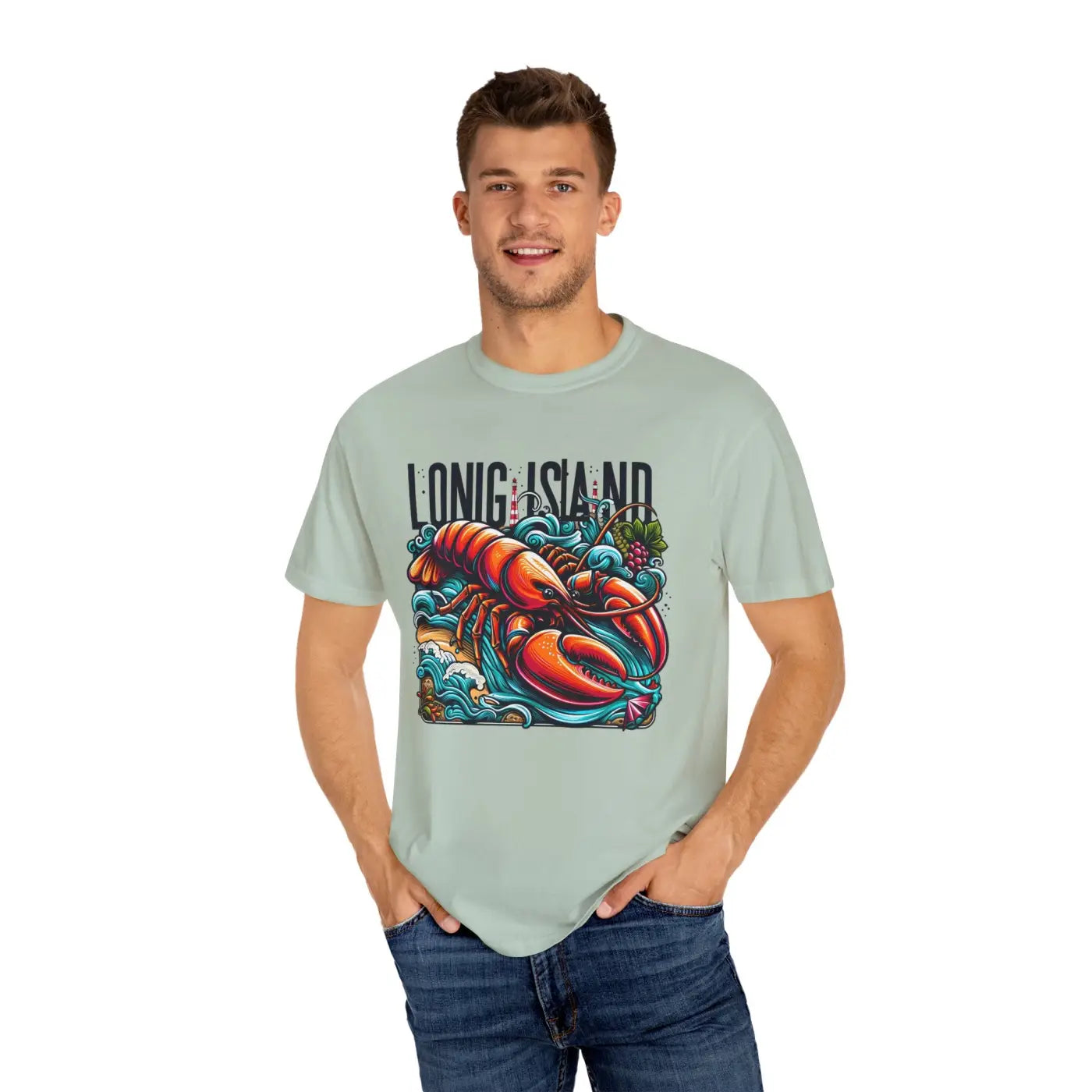 Long Island Lobster Tee - Comfort Colors Garment Dyed - DipaliZ