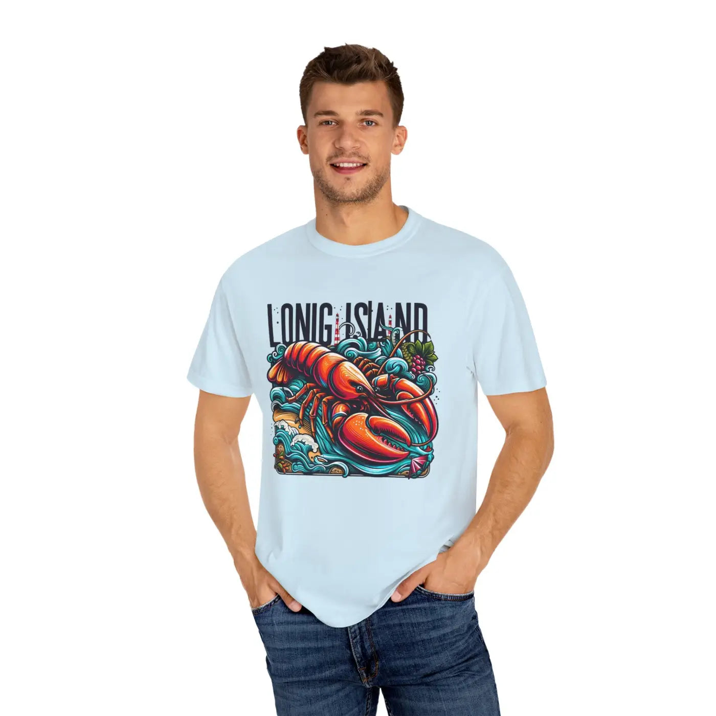 Long Island Lobster Tee - Comfort Colors Garment Dyed - DipaliZ