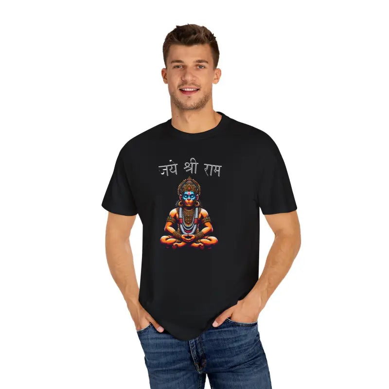 Jai Shri Ram Tee - Dyed T Shirt for Devotion - DipaliZ