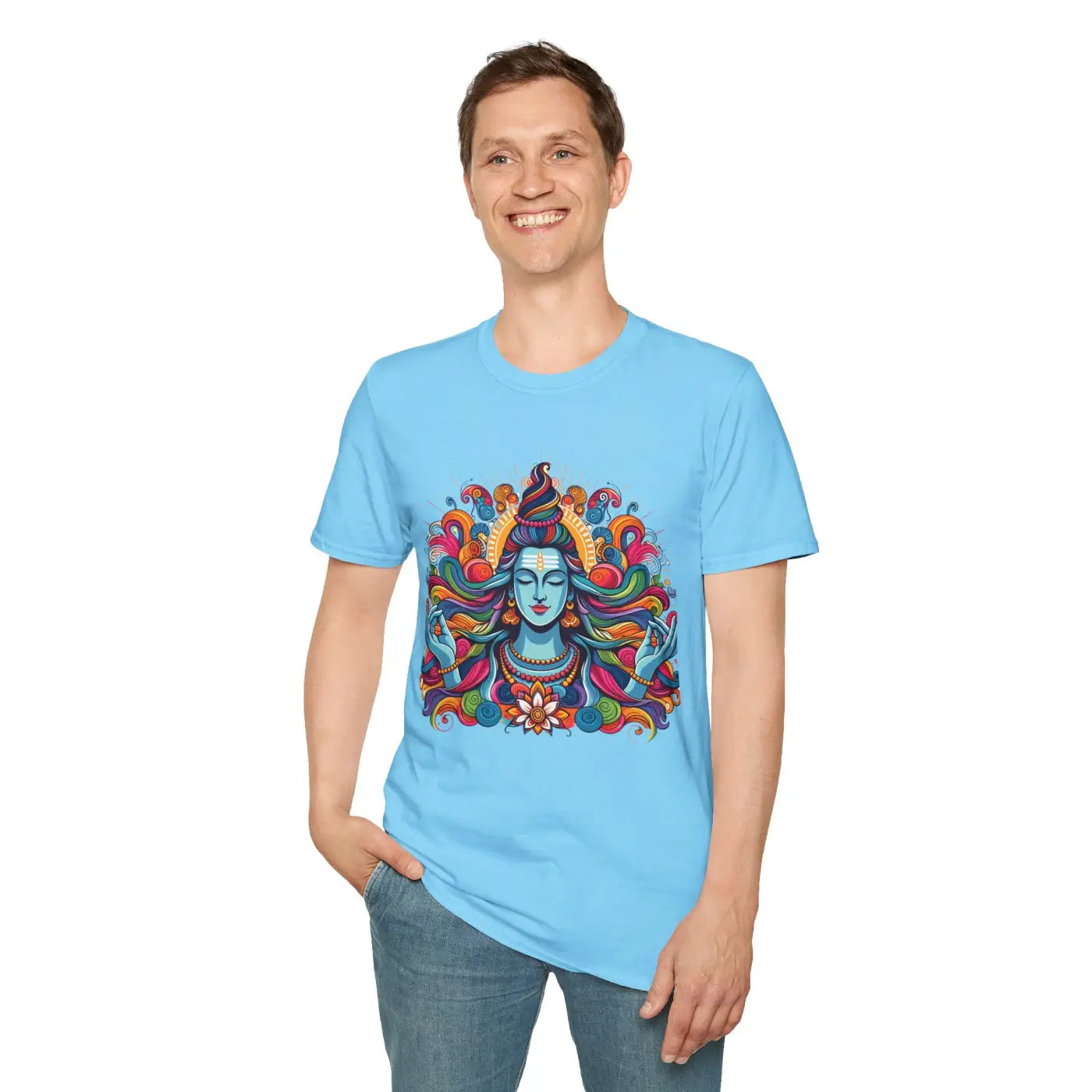 Divine Lord Shiva Unisex Softstyle Cotton Tee - DipaliZ