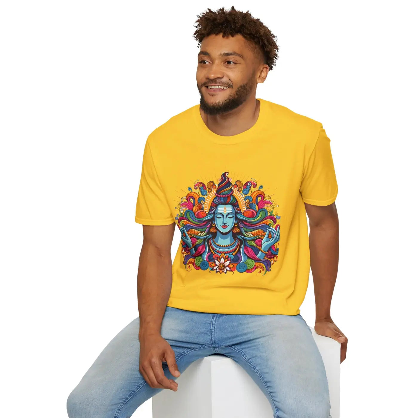 Divine Lord Shiva Unisex Softstyle Cotton Tee - DipaliZ