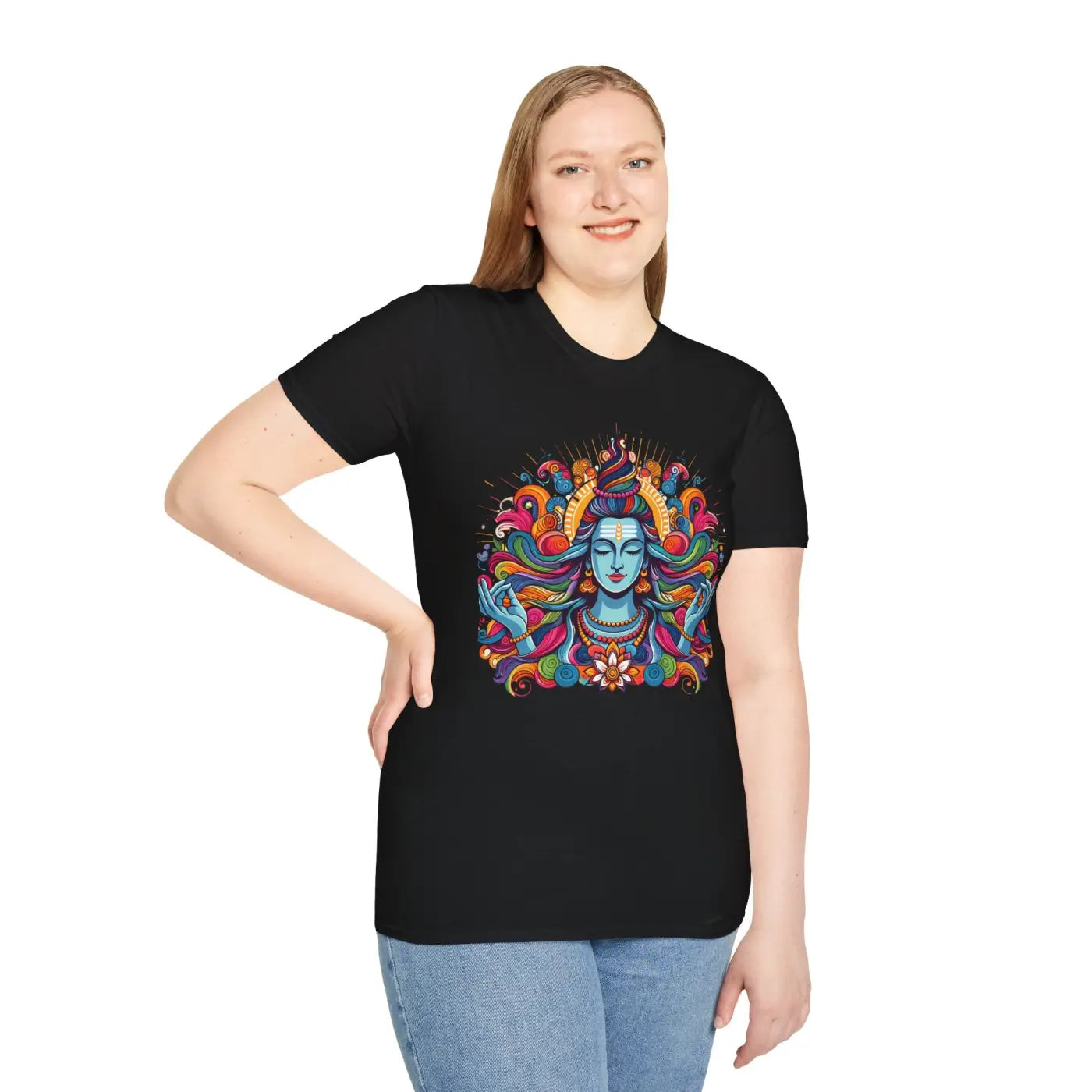 Divine Lord Shiva Unisex Softstyle Cotton Tee - DipaliZ