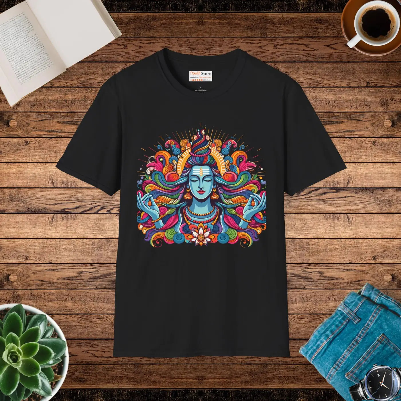 Divine Lord Shiva Unisex Softstyle Cotton Tee - DipaliZ