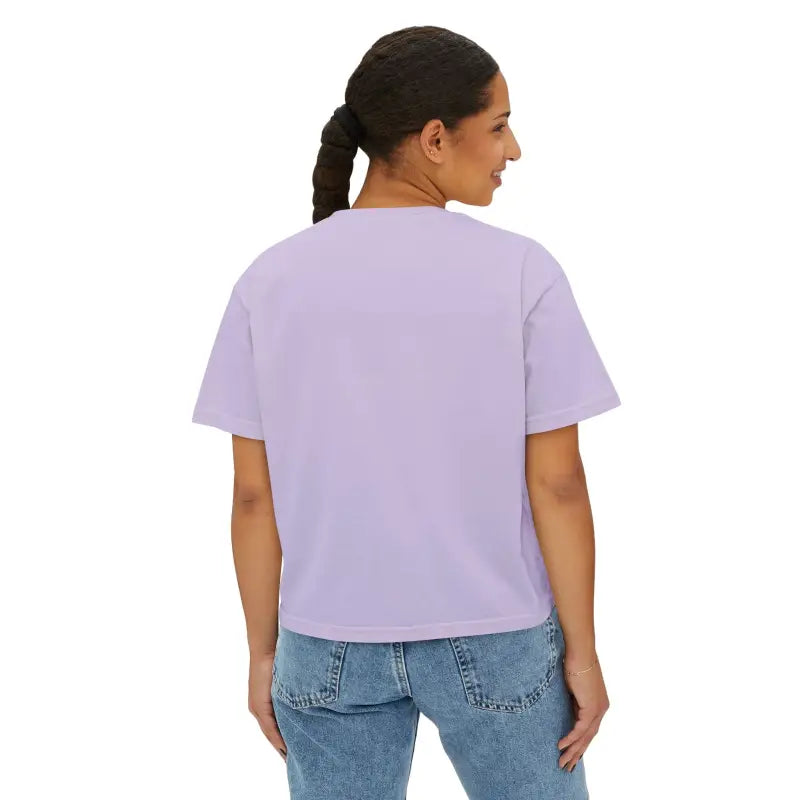 Lotus Flower Boxy Tee - Relaxed Fit Women's Top - DipaliZ