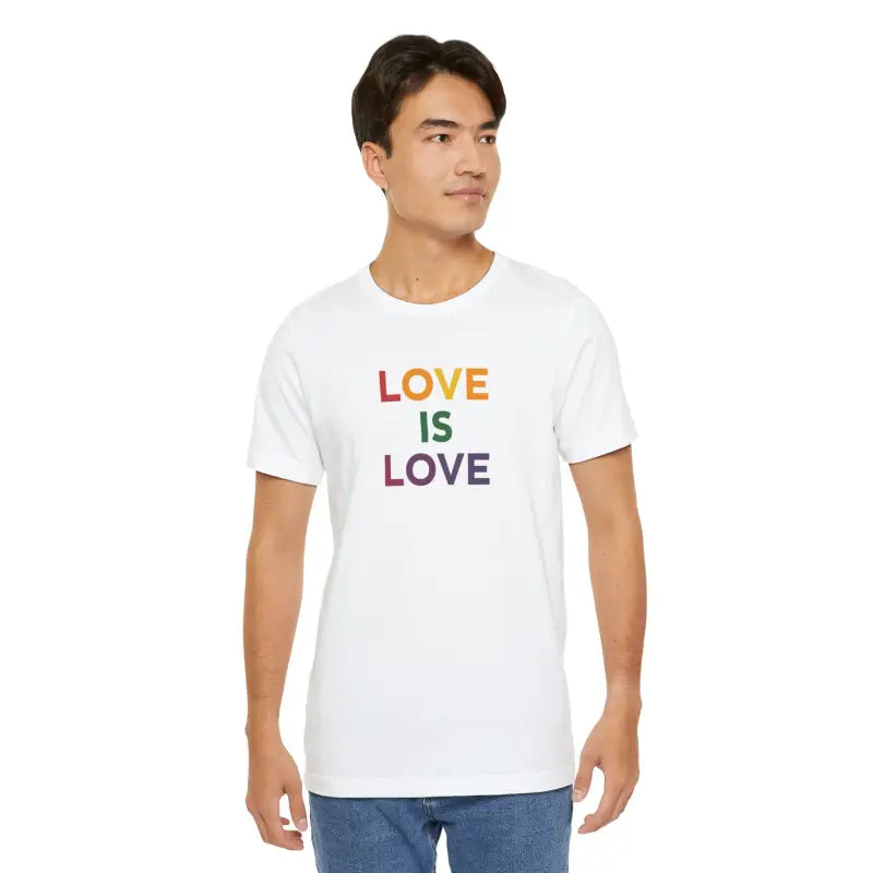 Love is Love Tee - Sustainable Unisex Jersey Pride Day - DipaliZ
