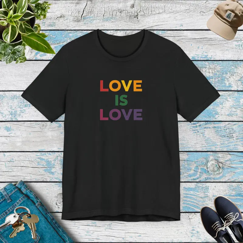 Love is Love Tee - Sustainable Unisex Jersey Pride Day - DipaliZ