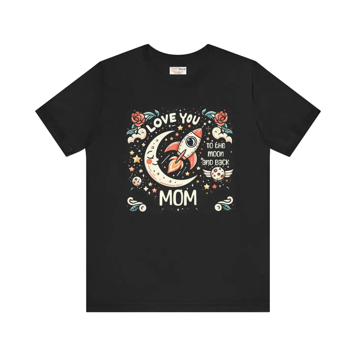 Mom Tee Short Sleeve Love Rocket Graphic Unisex Jersey - DipaliZ