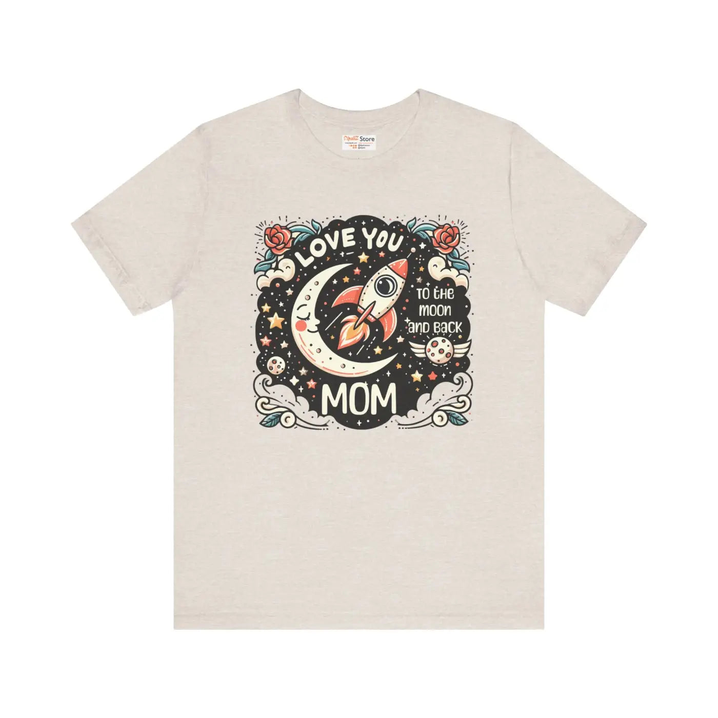 Mom Tee Short Sleeve Love Rocket Graphic Unisex Jersey - DipaliZ