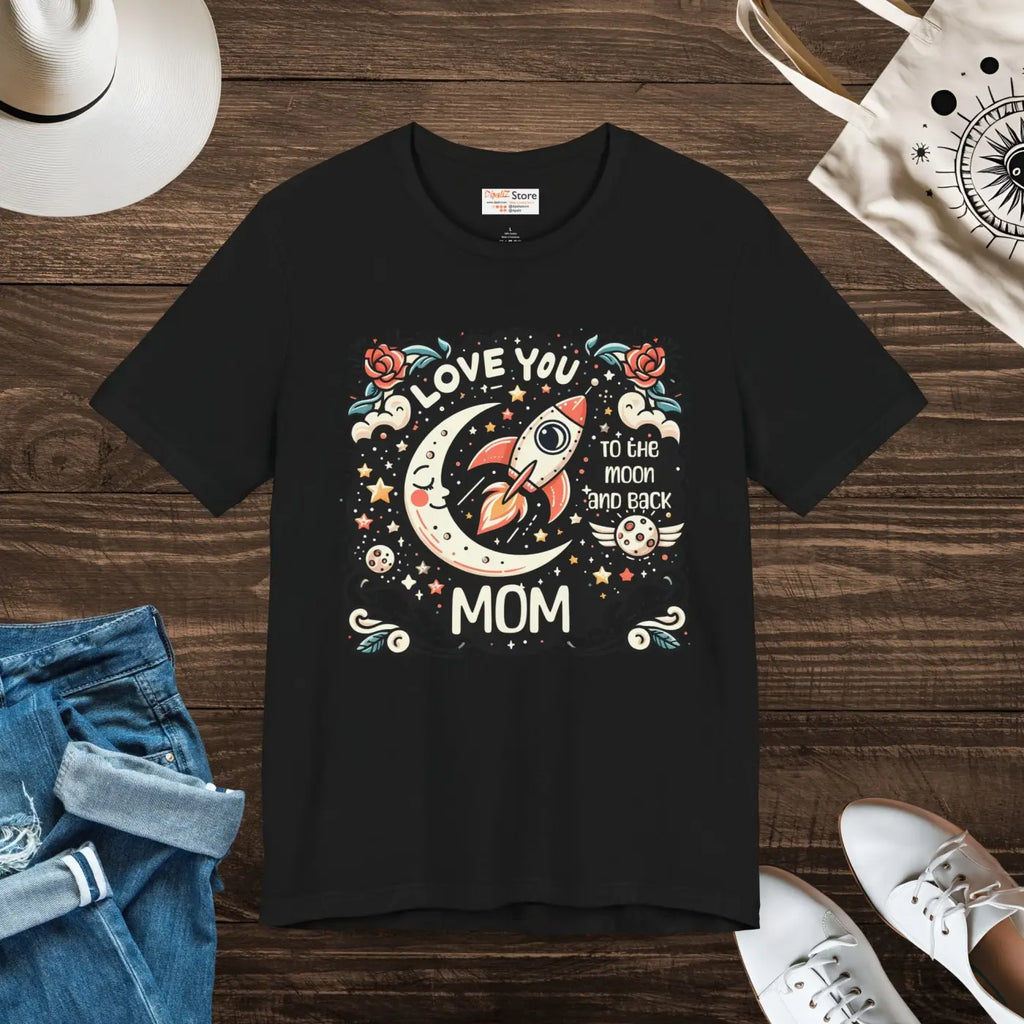 Mom Tee Short Sleeve Love Rocket Graphic Unisex Jersey - DipaliZ