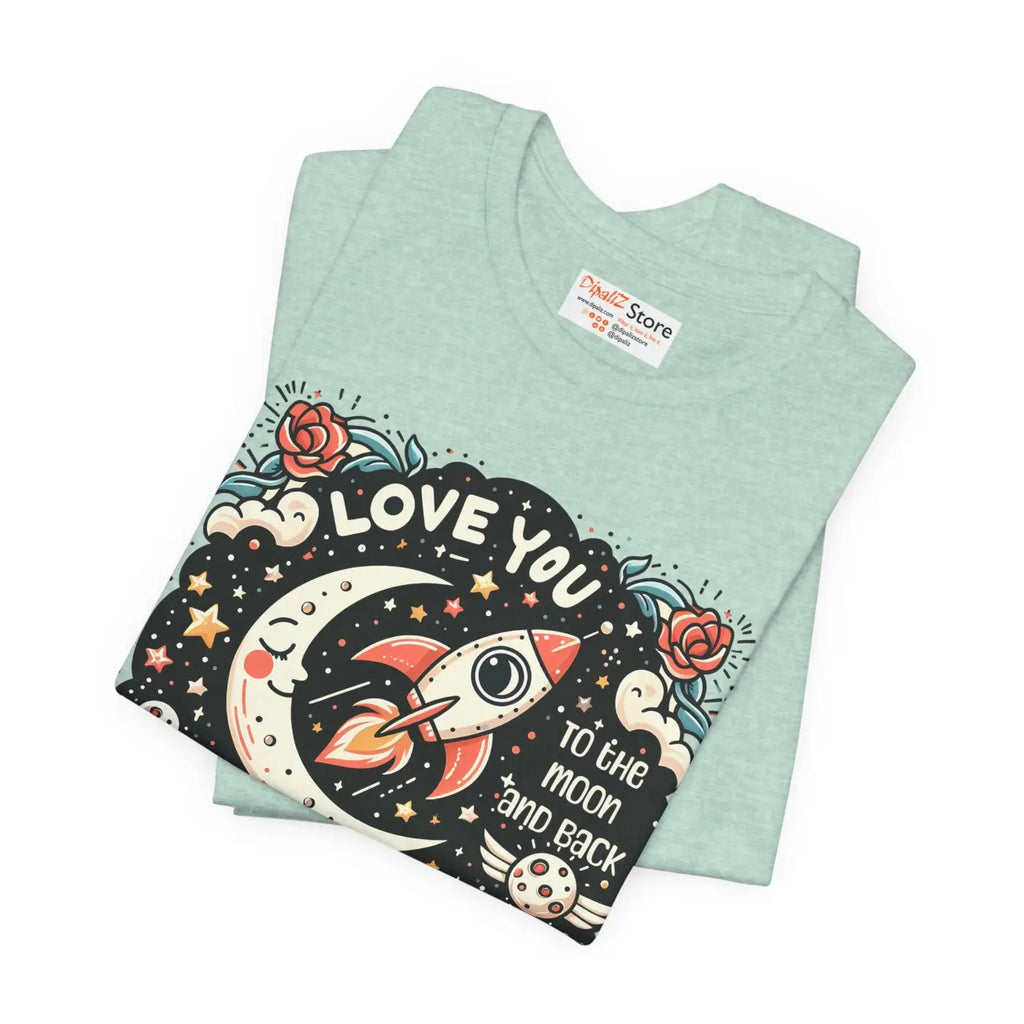 Mom Tee Short Sleeve Love Rocket Graphic Unisex Jersey - DipaliZ