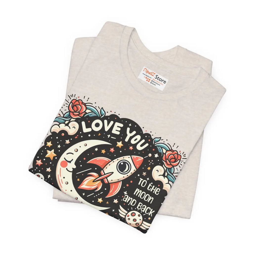 Mom Tee Short Sleeve Love Rocket Graphic Unisex Jersey - DipaliZ