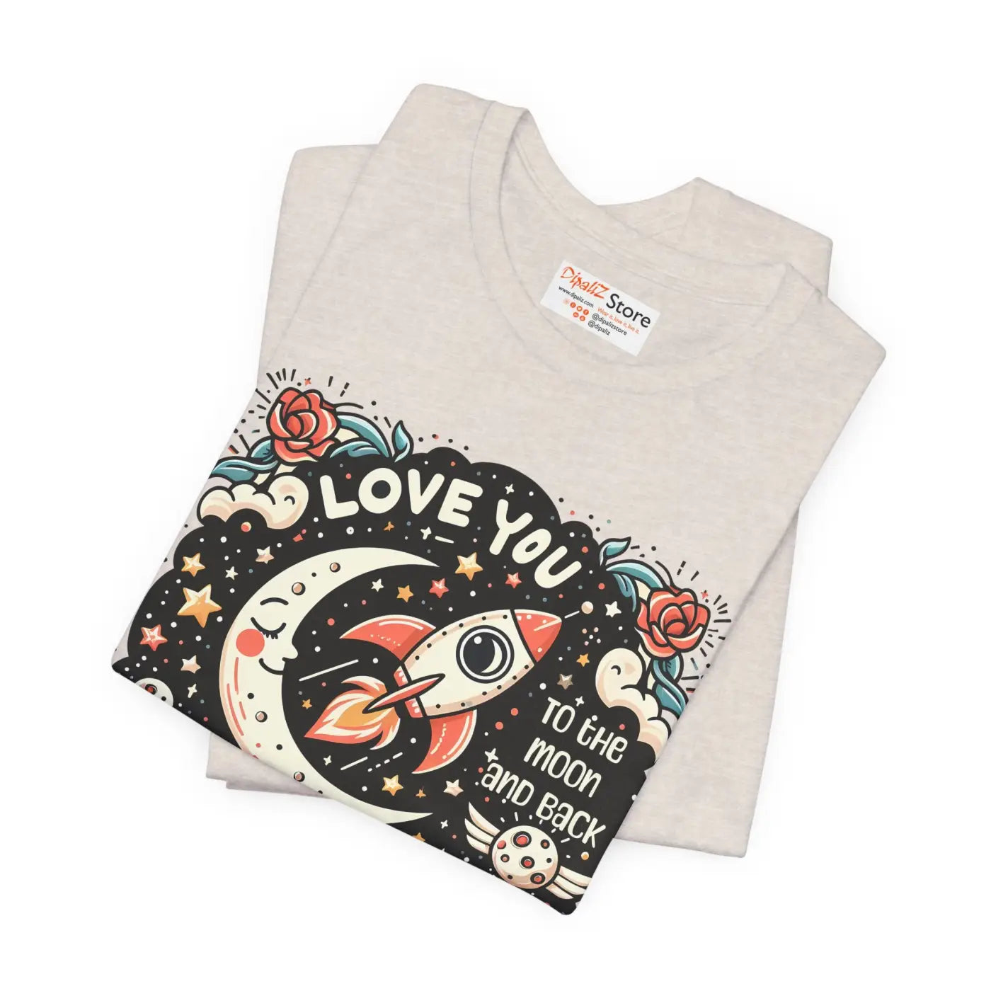 Mom Tee Short Sleeve Love Rocket Graphic Unisex Jersey - DipaliZ