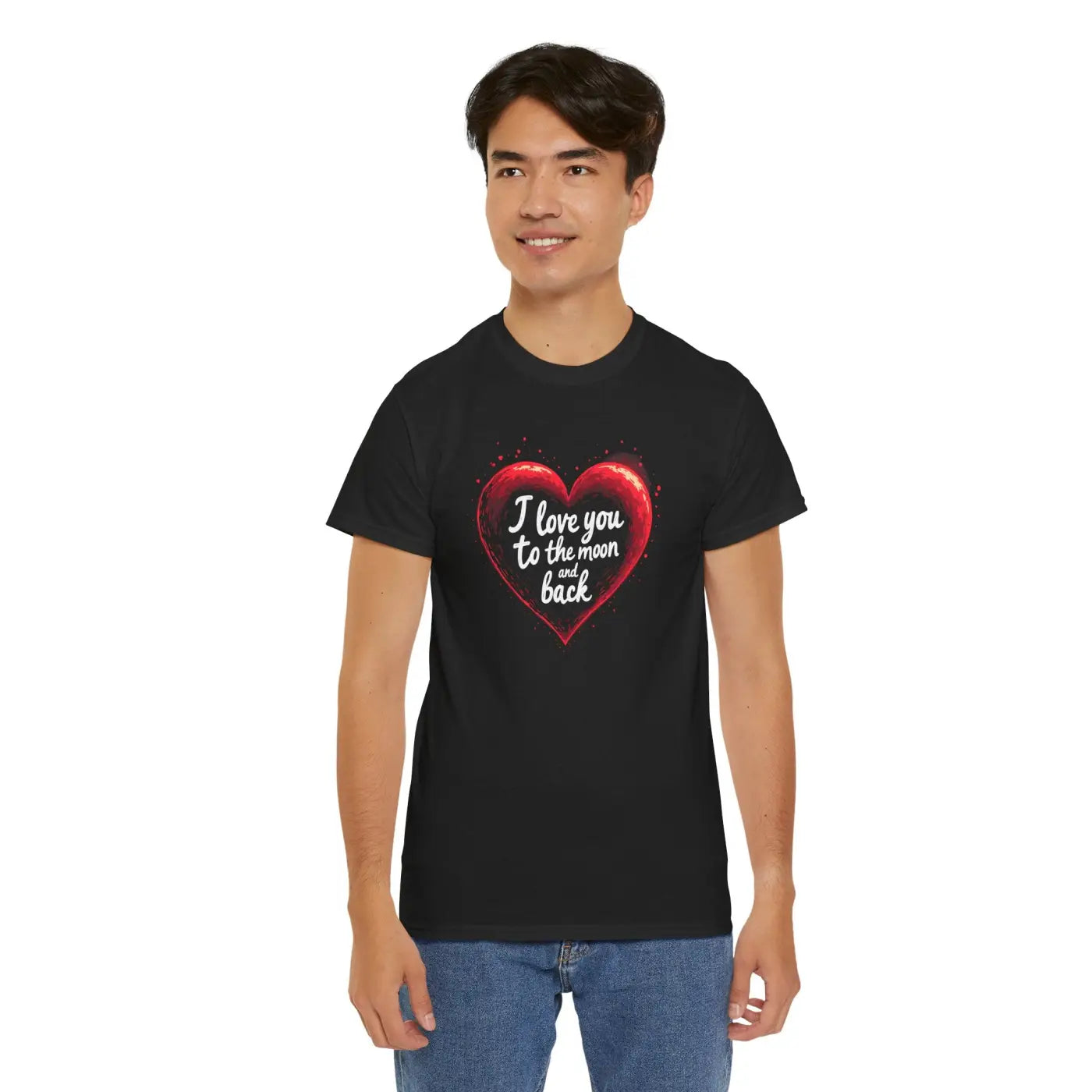 Moon Unisex Heavy Cotton Tee - Specially Spun Love Design - DipaliZ