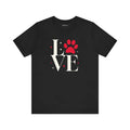 Love Paws Unisex Jersey Tee - Dog Lover Comfort - DipaliZ