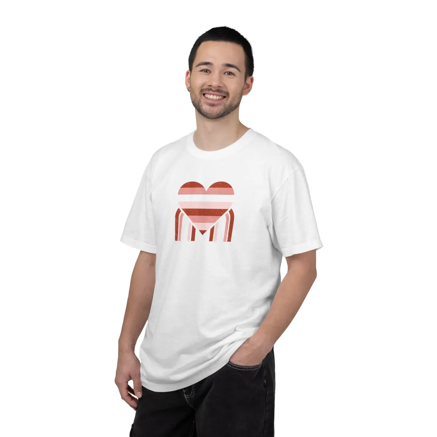 Love Pie Graphic Tee - Vintage Retro Heart Design - DipaliZ