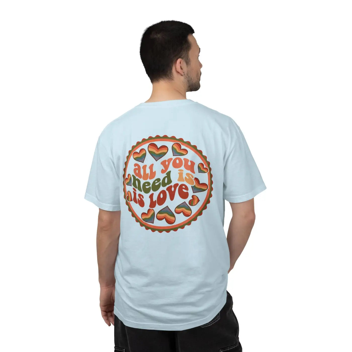 Love Pie Graphic Tee - Vintage Retro Heart Design - DipaliZ