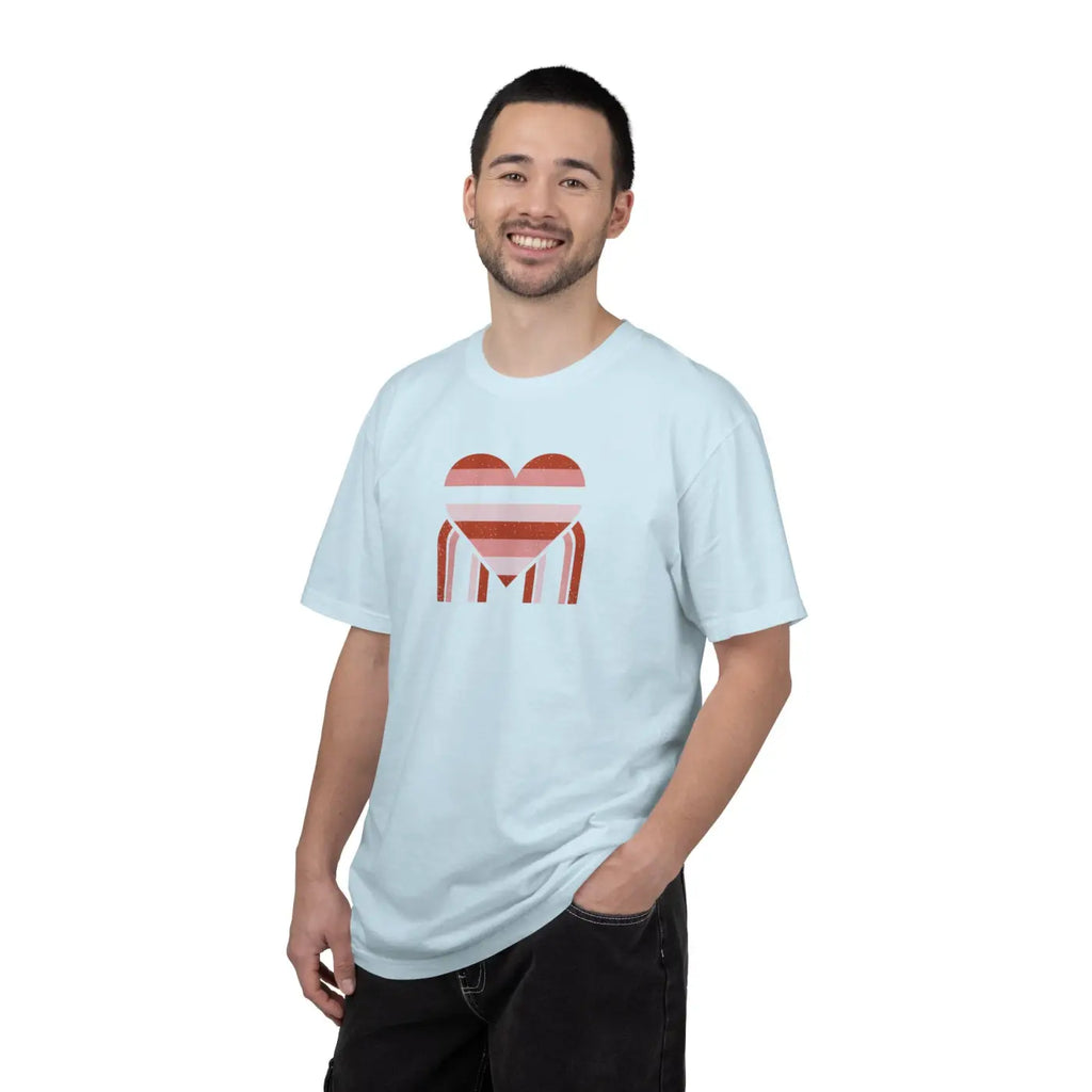 Love Pie Graphic Tee - Vintage Retro Heart Design - DipaliZ
