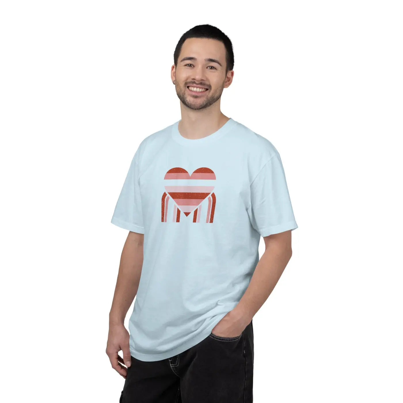 Love Pie Graphic Tee - Vintage Retro Heart Design - DipaliZ