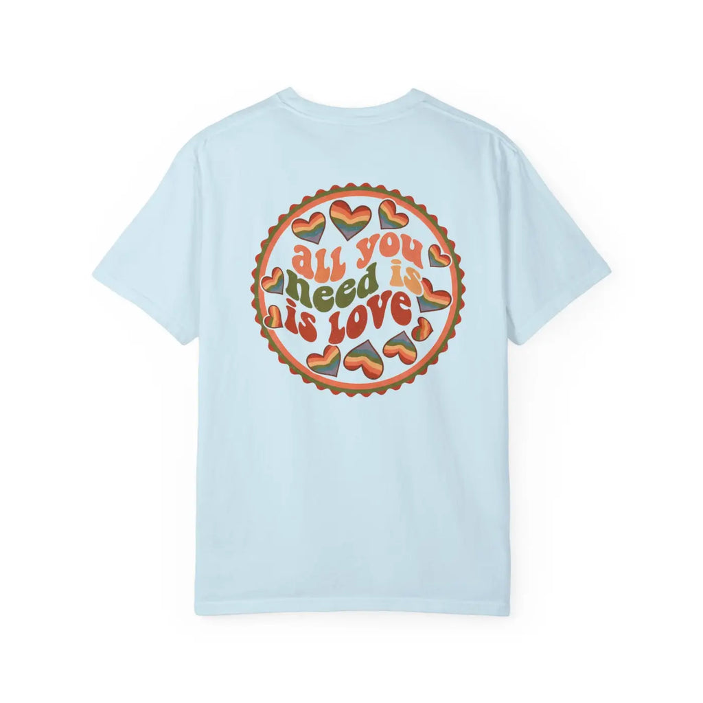 Love Pie Graphic Tee - Vintage Retro Heart Design - DipaliZ