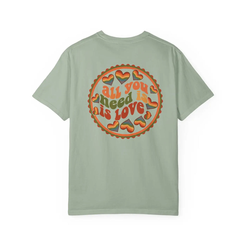 Love Pie Graphic Tee - Vintage Retro Heart Design - DipaliZ