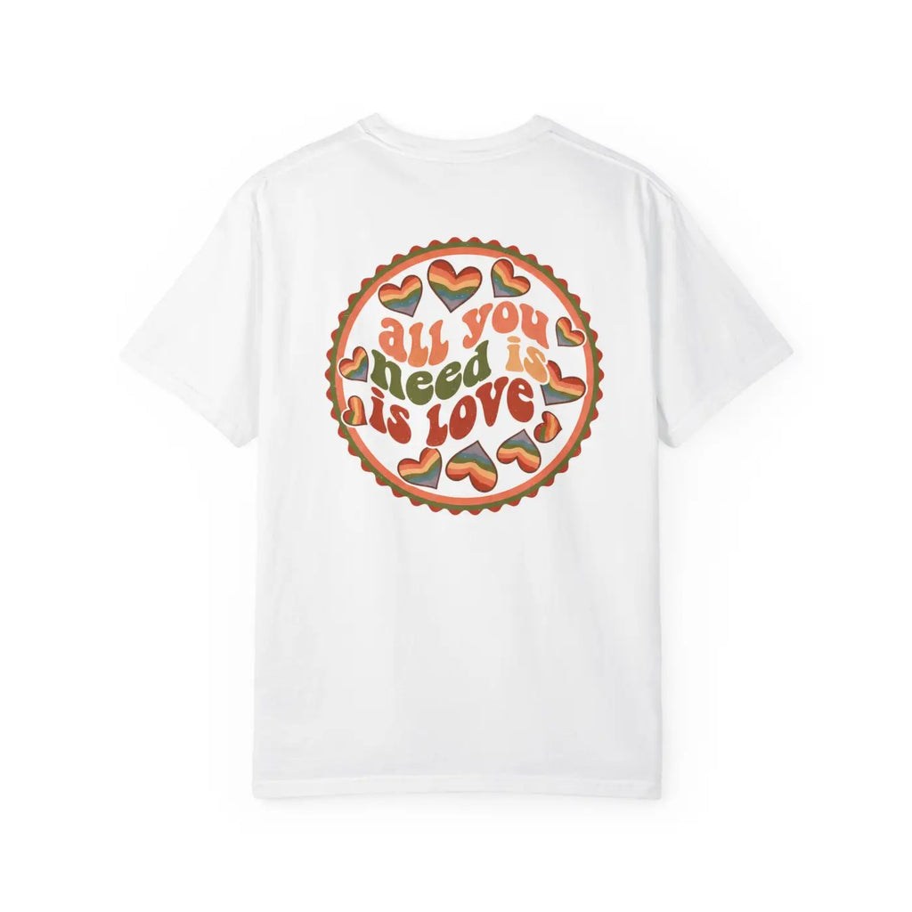 Love Pie Graphic Tee - Vintage Retro Heart Design - DipaliZ
