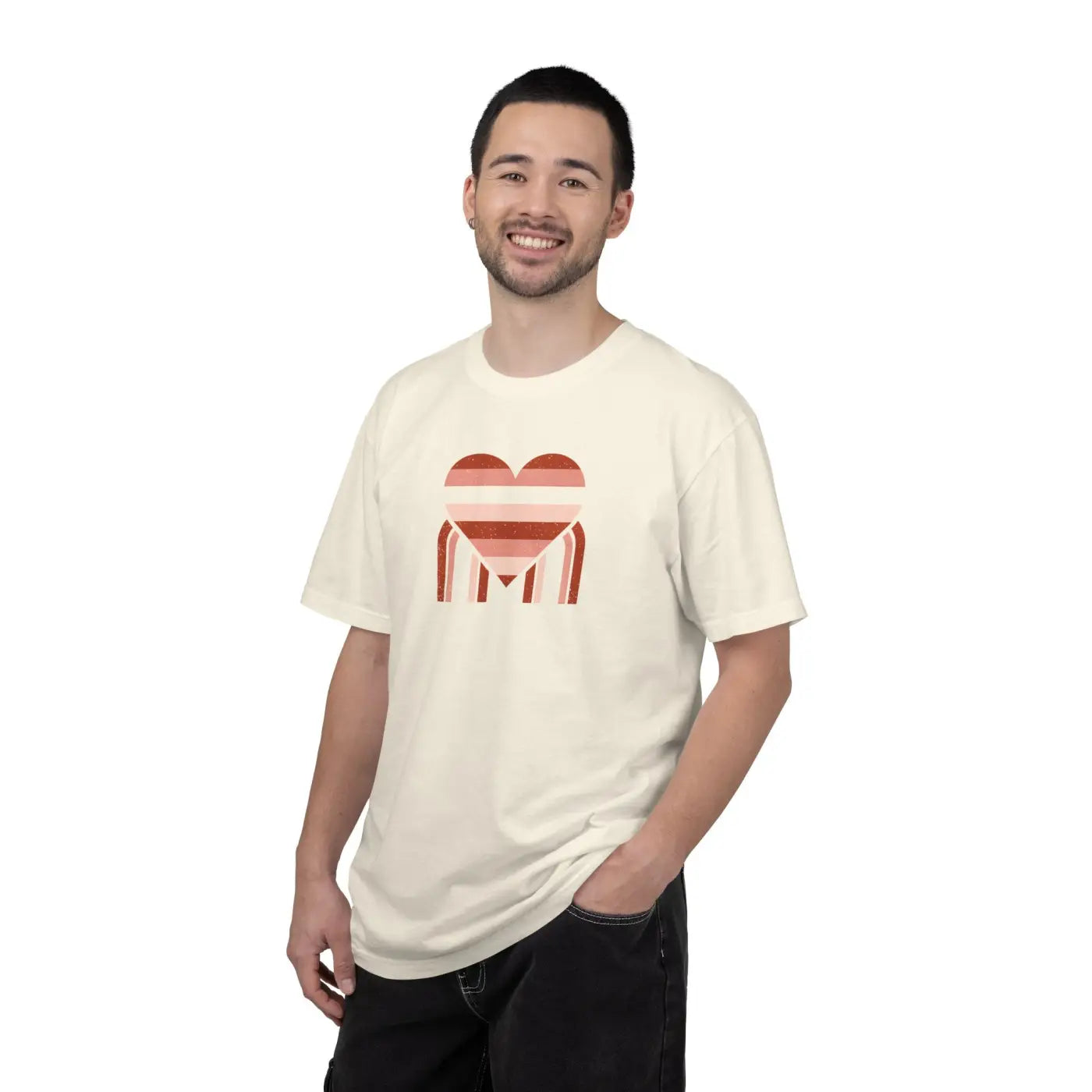 Love Pie Graphic Tee - Vintage Retro Heart Design - DipaliZ