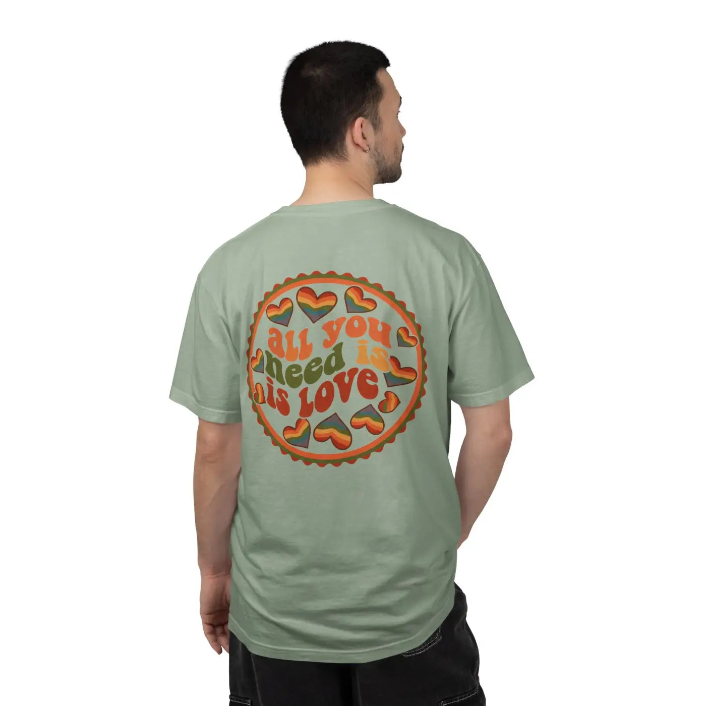 Love Pie Graphic Tee - Vintage Retro Heart Design - DipaliZ