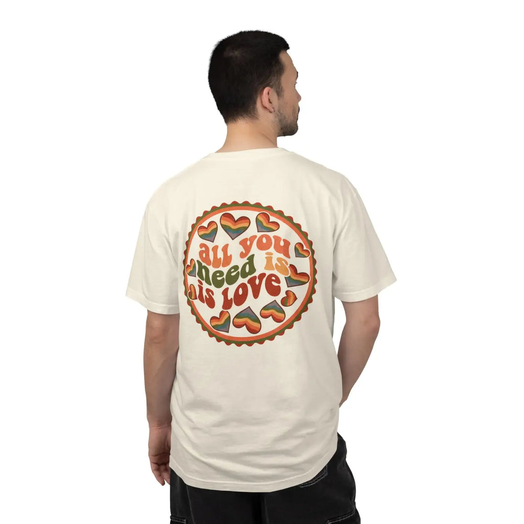 Love Pie Graphic Tee - Vintage Retro Heart Design - DipaliZ