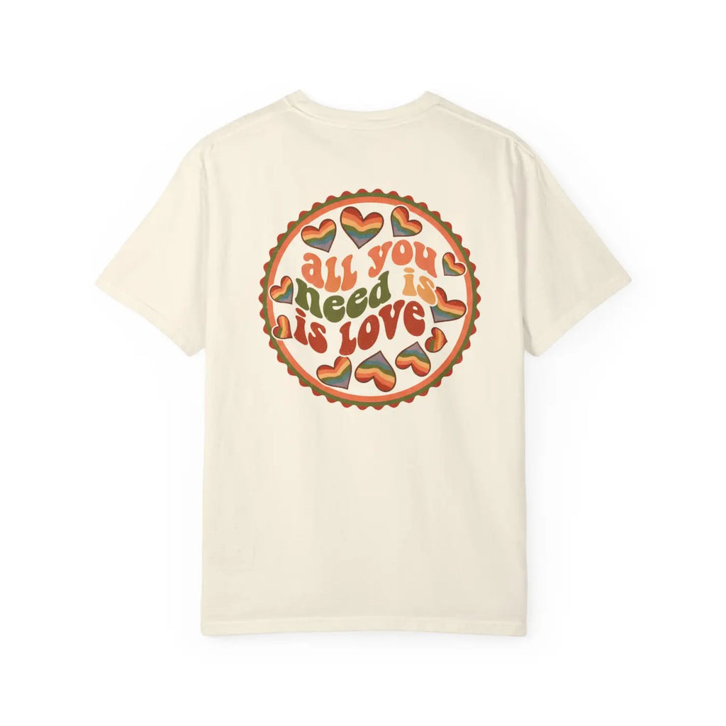 Love Pie Graphic Tee - Vintage Retro Heart Design - DipaliZ
