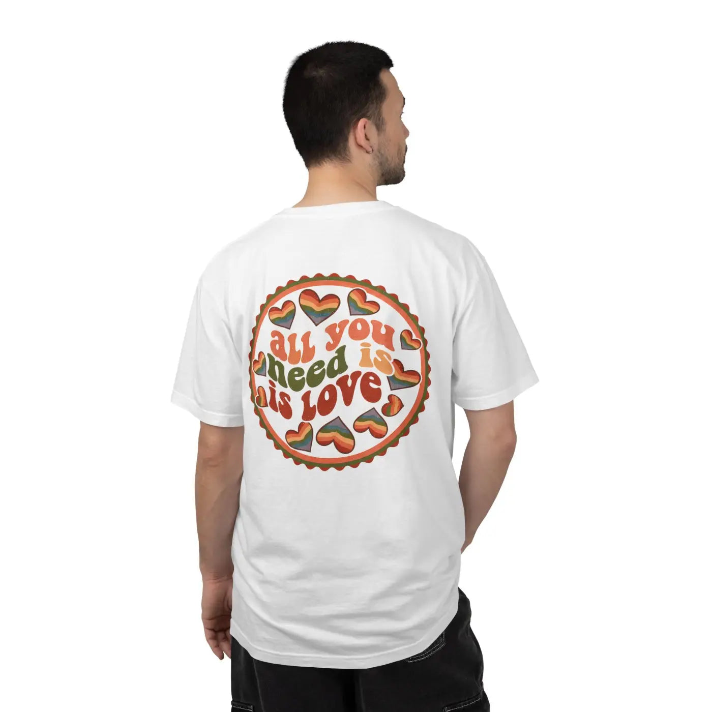 Love Pie Graphic Tee - Vintage Retro Heart Design - DipaliZ