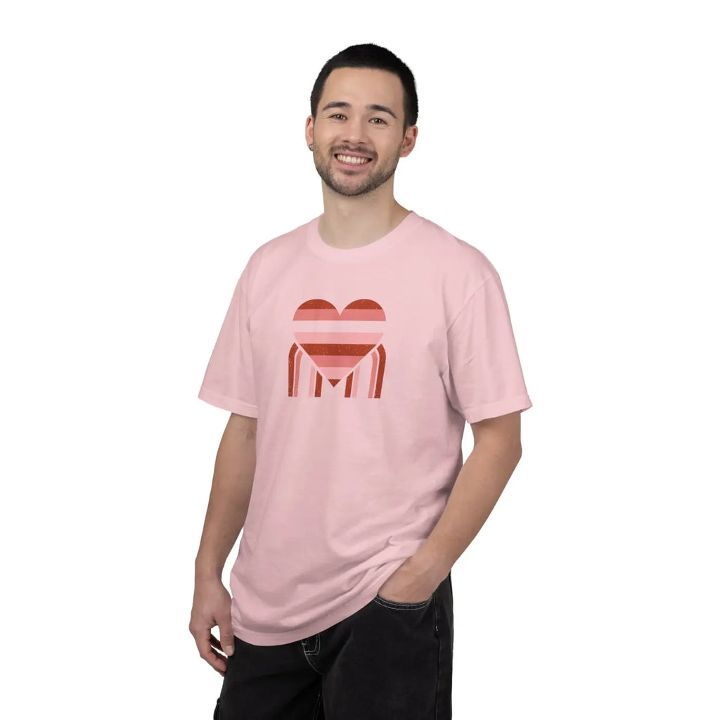 Love Pie Graphic Tee - Vintage Retro Heart Design - DipaliZ