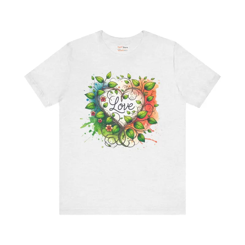 Heart and Flowers Tee - Unisex Jersey Short Sleeve - DipaliZ