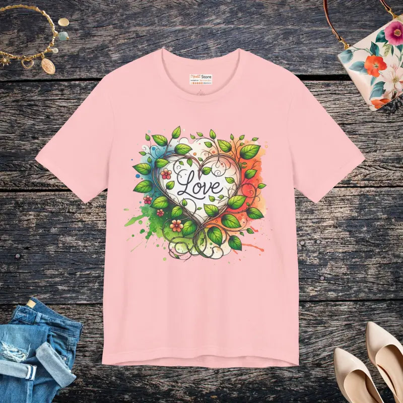 Heart and Flowers Tee - Unisex Jersey Short Sleeve - DipaliZ