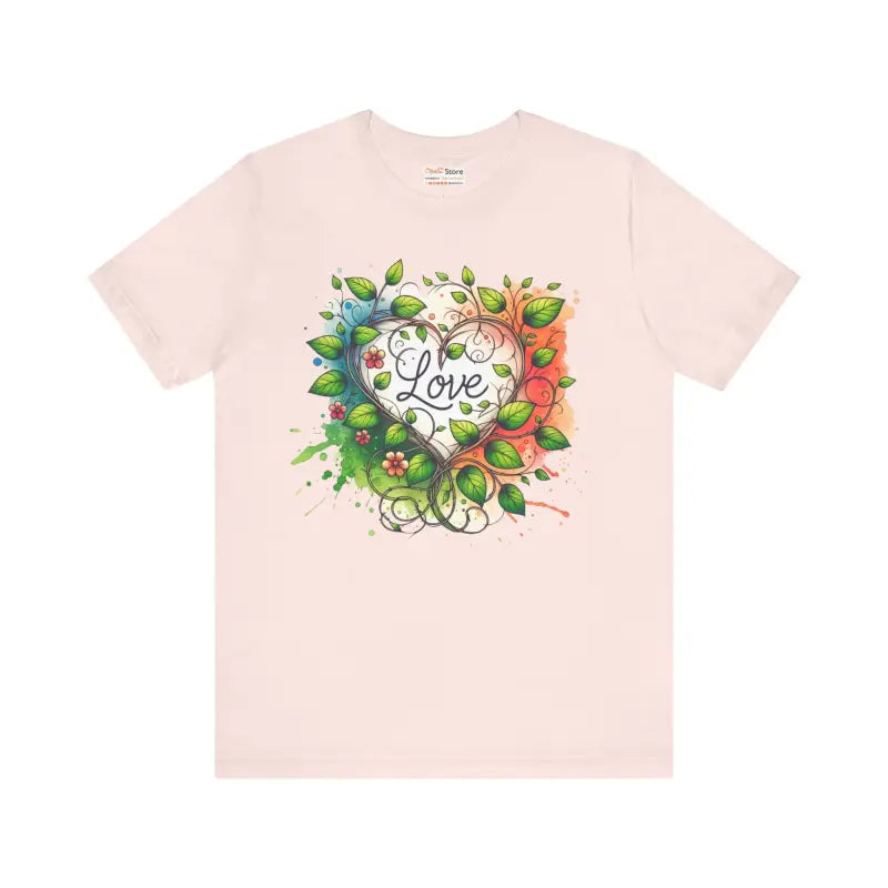 Heart and Flowers Tee - Unisex Jersey Short Sleeve - DipaliZ