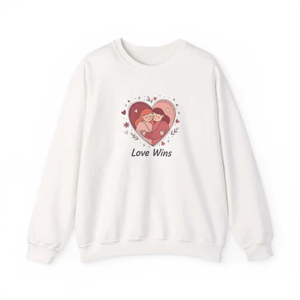 Love Wins Sweatshirt Heart Embrace Pride Crewneck - DipaliZ