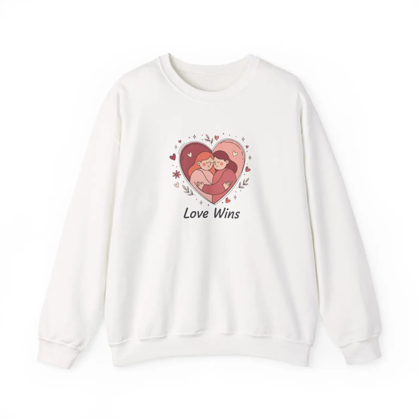 Love Wins Sweatshirt Heart Embrace Pride Crewneck - DipaliZ