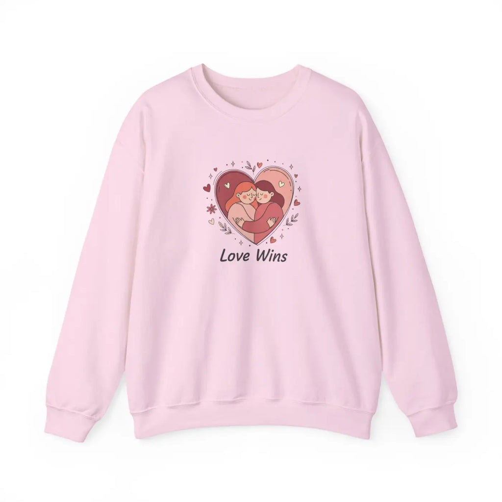 Love Wins Sweatshirt Heart Embrace Pride Crewneck - DipaliZ
