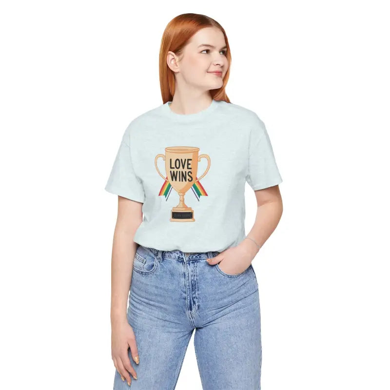Love Wins Unisex Jersey Tee - High-Quality Print Comfort - DipaliZ