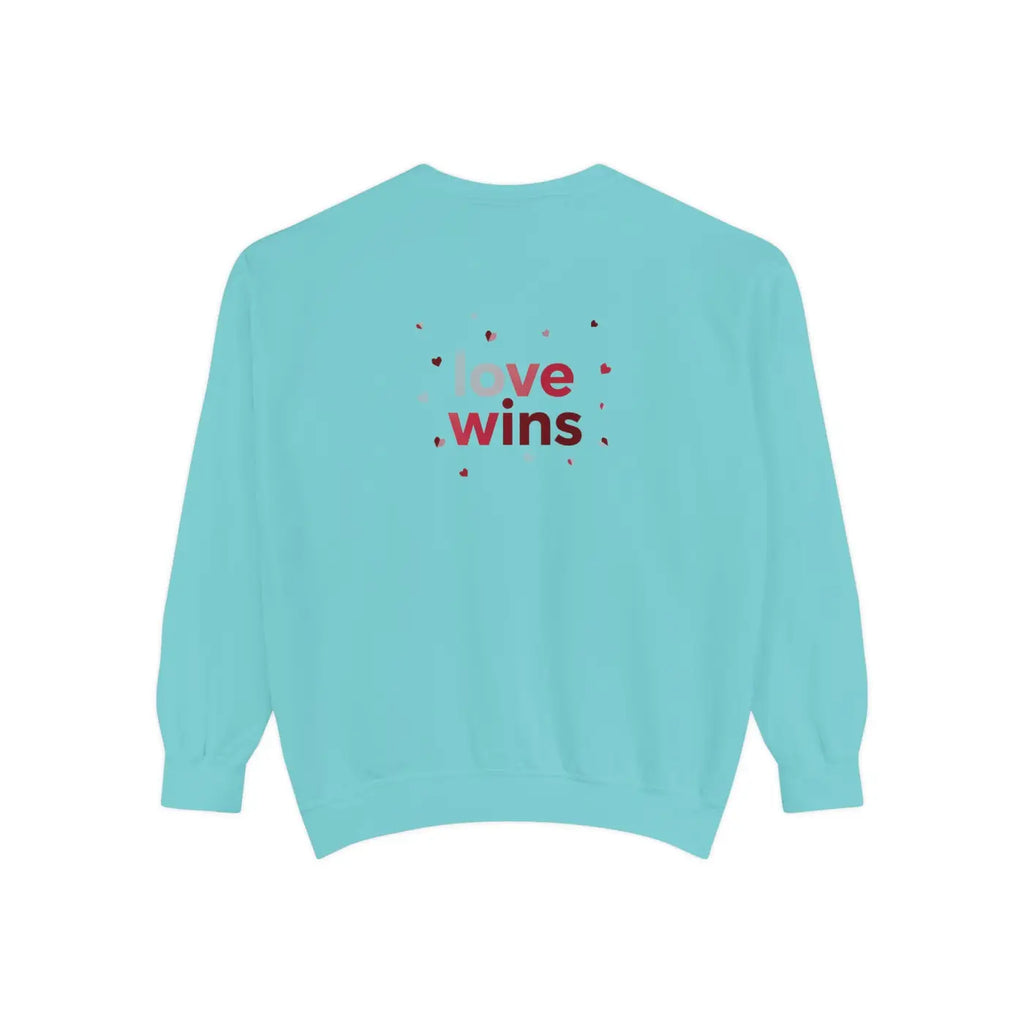 Love Wins Sweatshirt - Cozy White Crewneck - DipaliZ