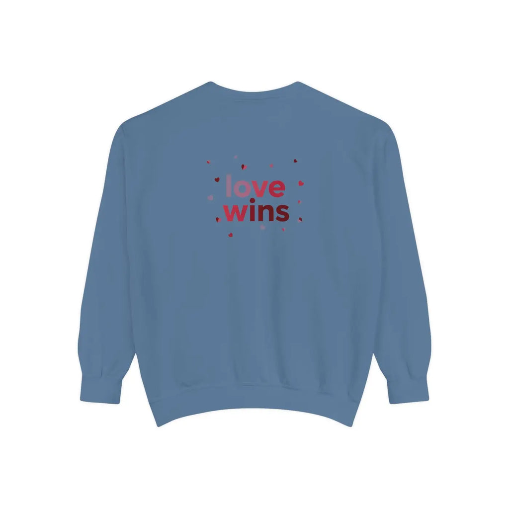 Love Wins Sweatshirt - Cozy White Crewneck - DipaliZ