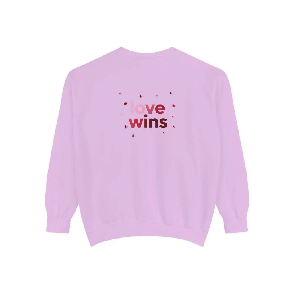 Love Wins Sweatshirt - Cozy White Crewneck - DipaliZ