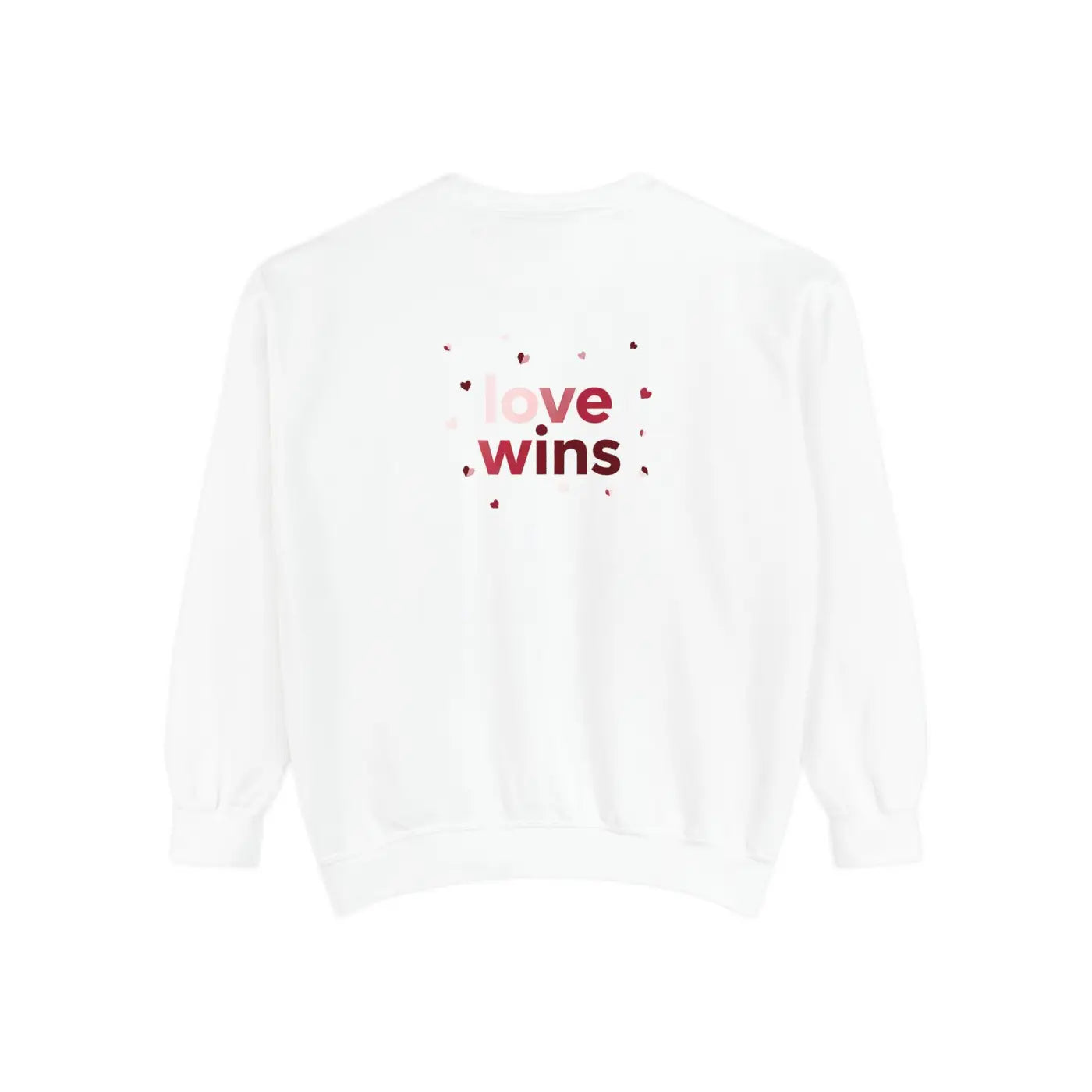 Love Wins Sweatshirt - Cozy White Crewneck - DipaliZ