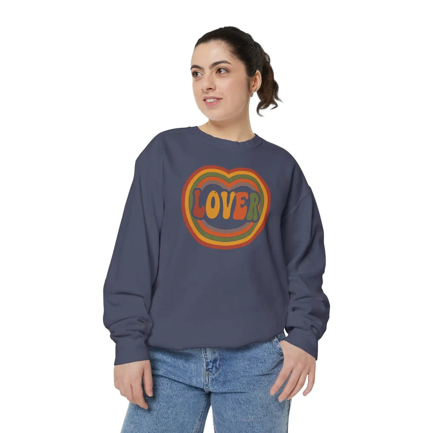 Lover Heart Sweatshirt - Retro 70s Vibes - DipaliZ
